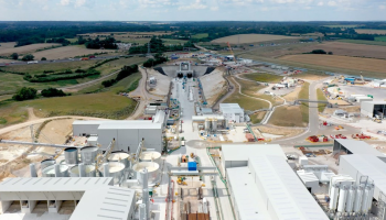 Aerial shot over HS2